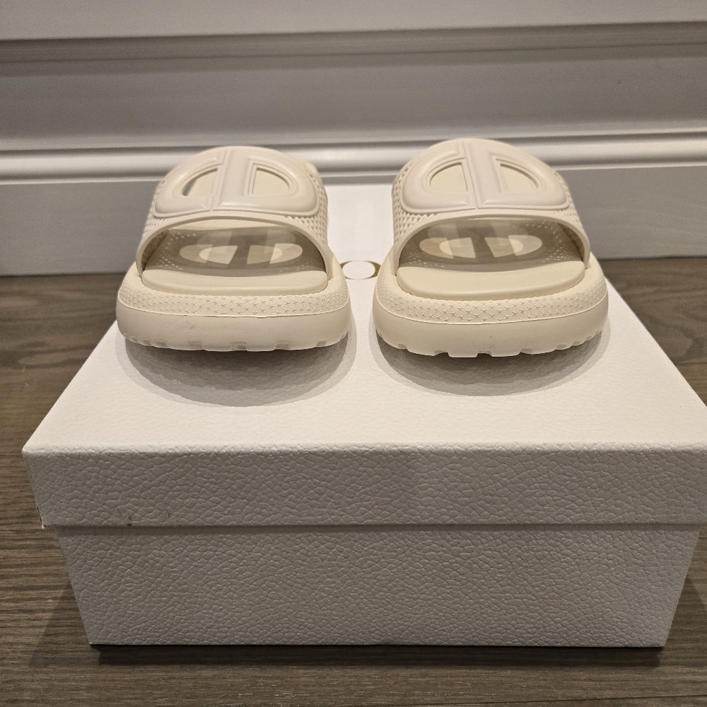 $720 Dior AUTHENTIC Rubber Dioriviera DClub Slide Sandals White EU 37 US 7 BNIB - Picture 6 of 11